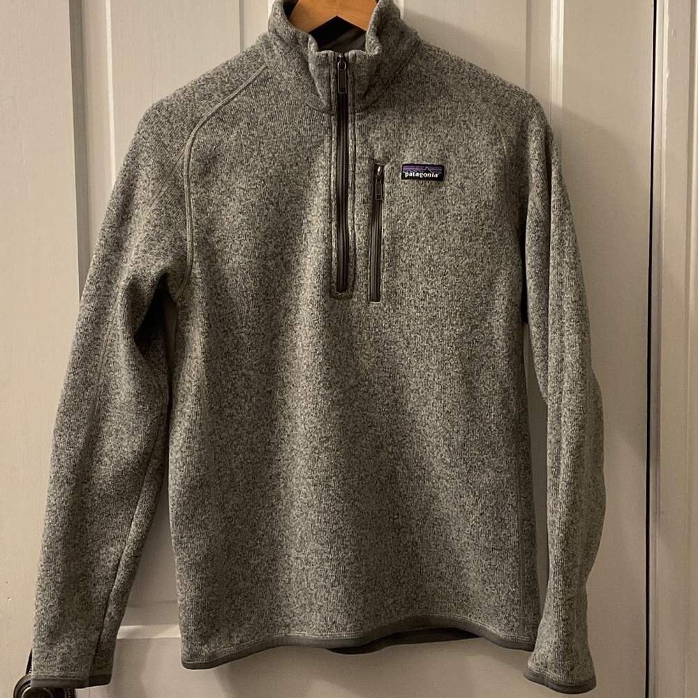Patagonia Heathered Gray Quarter-Zip Fleece